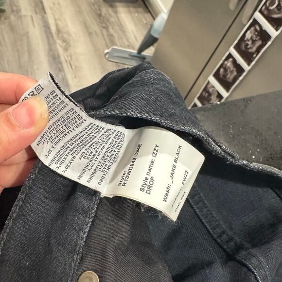 R13 Izzy Drop Crotch Jake Black Wash Loose Jean Size 27” EUC - Picture 10 of 11